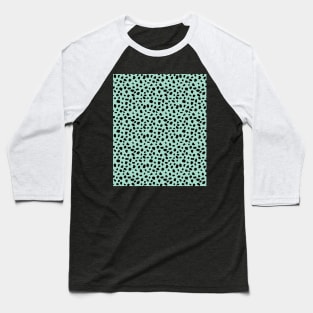 Dalmatian Animal Print Spots Black Mint Green Polka Dots Baseball T-Shirt